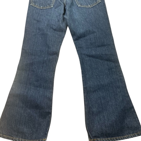 Vintage Levi’s 80s Orange tab bootcut dark wash jeans 27x27 USA made - Picture 5 of 8